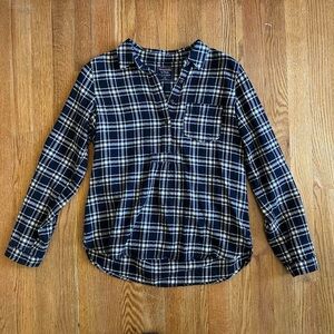 Abercrombie & Fitch navy flannel shirt